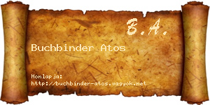 Buchbinder Atos névjegykártya